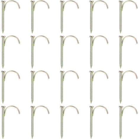 20pièces Crochets De Fixation Murale Étanches Avec Clous Pour Tuyaux Et Conduits Eau Lot (1/5)