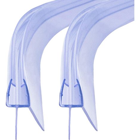 Joint de douche pour douche incurvée, 2x50 cm, pour douche circulaire, pour portes de douche, épaisseur de verre 6 mm, déperlant, protection contre les chutes (1/5)