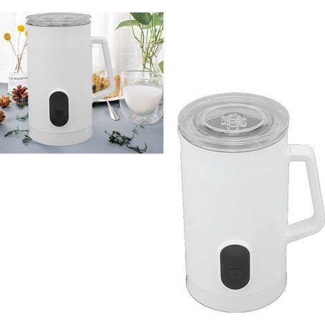 Mousseur à lait 4 en 1, mousseur à lait électrique, norme européenne 220-240 V, blanc (1/5)