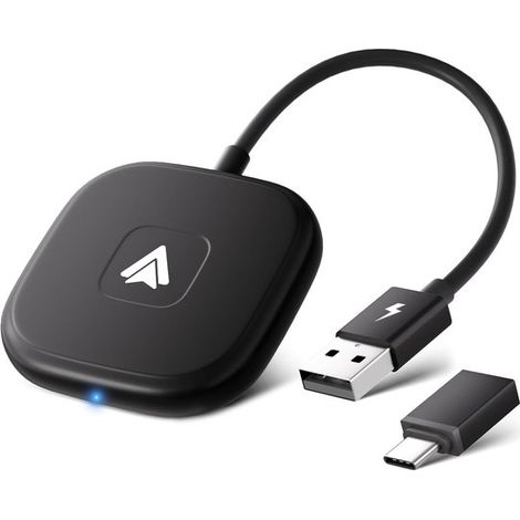 Adattatore wireless CarPlay Dongle per Android Auto, dongle USB per autoradio con connessione via cavo OEM (AA), compatibile con il 98% dei veicoli e Android 11+ (1/5)