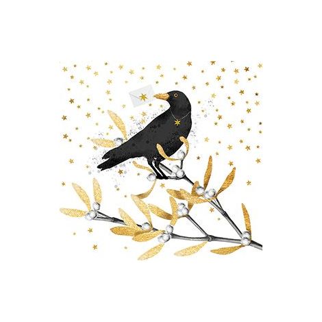 Braun & Company Servietten Atelier Elegant Crow, 33 x 33 cm - 20er Pack Servietten