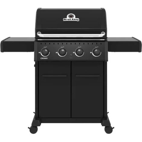 Barbecue a gas Broil King Crown 420 Shadow 4 bruciatori 11,4 kW griglie ghisa