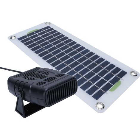 Solar Heater for Chicken Coop, Rechargeable Solar Panel Kit for Portable Greenhouse and Dog Kennel 30W for Drying Heating Home for Pets (1/5)