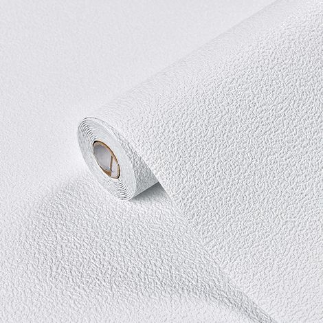Autocollants muraux 3D épais imperméables à la boue de diatomée 50500cm,décoration murale de papier peint uto-adhésif résistant à l'humidité,blanc (1/5)