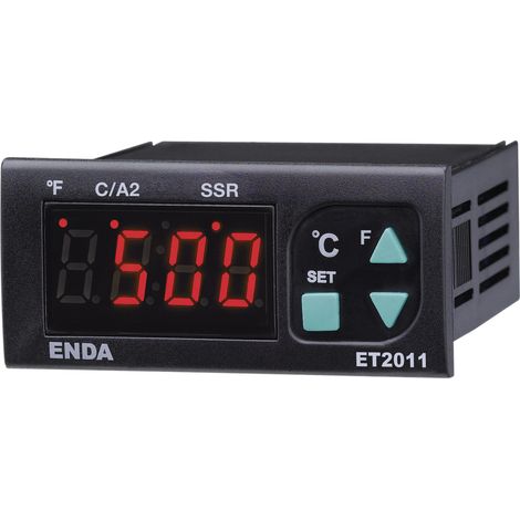 Enda ET2011-T-230 PID Temperaturregler J, K, T, S, R 0 bis +1700 °C Relais 8 A, SSR (L x B x H) 71 x