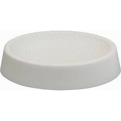 TRADE SHOP - Piattino Per Sapone Decorato Bianco Portasaponetta Moderno Accessori Bagno 79780 - (1/2)