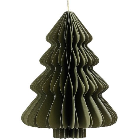 Alberello di Natale colore verde in carta , decorazione natalizia -8 cm (1/3)