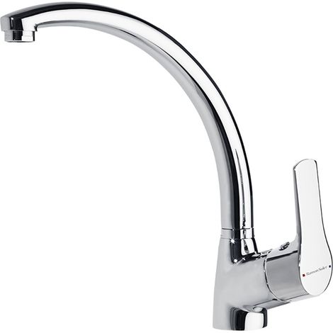 Robinet mitigeur d'évier avec bec orientable - Titanium - 180601 - Ramon Soler - Finition : Chromé (1/2)