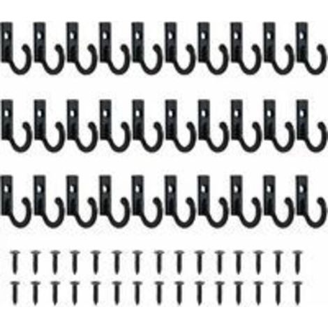 Lot de 30 Petits Crochets Vintage Support Mural pour Porte-clés à Crochets Suspendue Crochets Bijoux Crochets À Clé Pour Vêtements Crochet Patère Avec Vis Patère Porte Manteau pour Mural Salle de Bain (1/4)