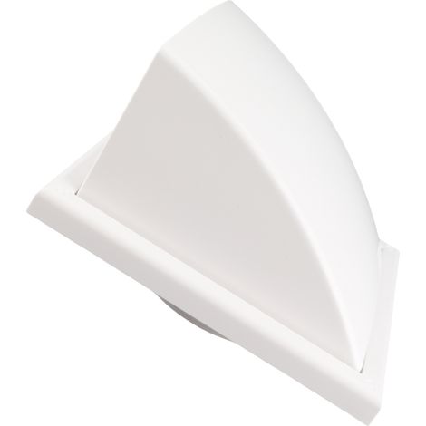 Couvercle carré ventilateur extracteur PVC capot de conduit mural extérieur cuisine salle de bain incliné 100 mm (1/5)