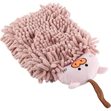 Weiches und saugfähiges Mikrofaser-Kinderhandtuch mit Aufhängeschlaufe und Schweinchenmuster, ideal für Badezimmer, Küche und Toilette. (1/4)