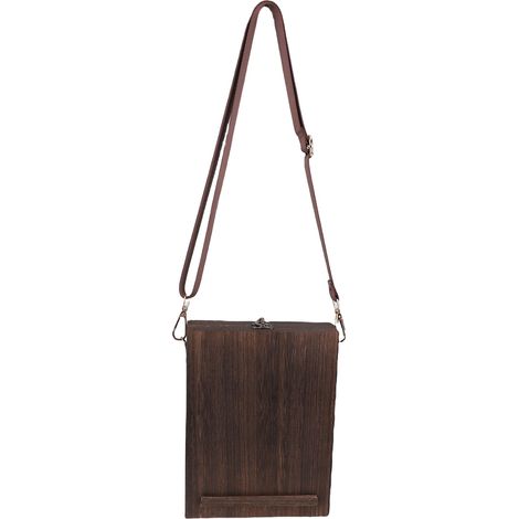 Sacoche en bois portable pour écrivain, sacoche d'artiste avec chevalet et bandoulière réglable pour la peinture en extérieur (1/5)