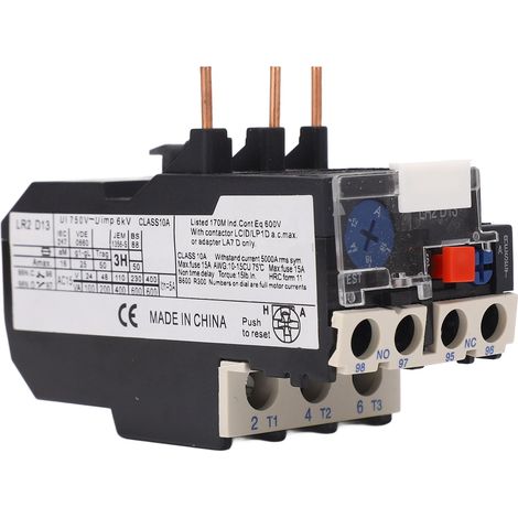 Relais de surcharge thermique 1 NO NC Protection contre les pannes de phase Protecteur thermique électrique 750V 12-18A (1/5)