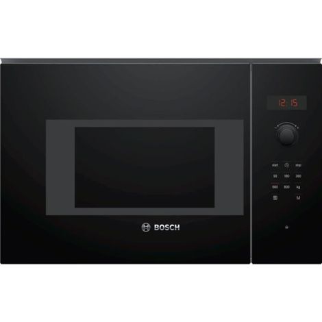 Micro-ondes simple encastrable -BOSCH SER4 - BFL523MB1F - Noir - 7 programmes auto - 38,2 x 59,4 x 31,7 cm