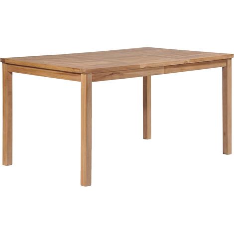 Gartentisch 150x90x77 cm Massivholz Teak