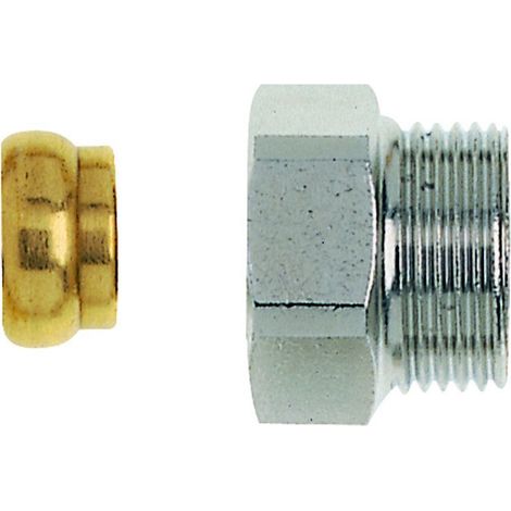 HEIMEIER Längenausgleichsstück G 3/4 x G 3/4, Baulänge 25mm, Mess.vern., 9713-02.354 (1/2)