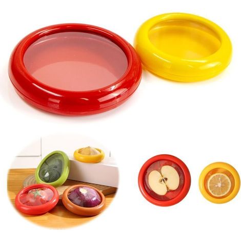 Sausage Storage Containers with Expandable Lids – Airtight for Long-Term Storage of Vegetables, Lemons, Tomatoes and Avocado, Suitable for Microwave, Oven, Freezer and Dishwasher, 2 Pack (1/5)