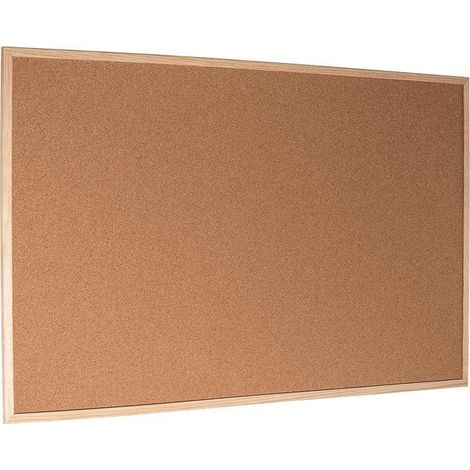 Esselte Bacheca in sughero marrone 90 x 60 cm con cornice in legno (1/3)
