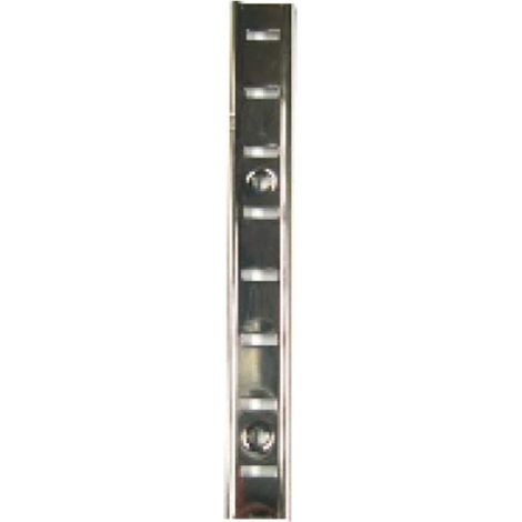 Crémaillère acier en applique nickelé 2000 x 11 mm - MONIN
