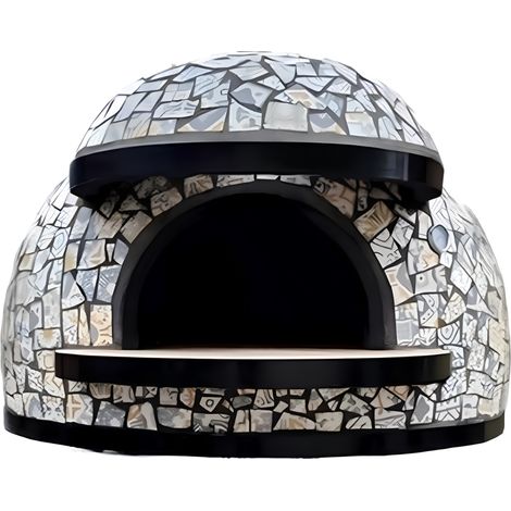Forno legna artigianale linea vietri rivestimento mosaico resistente misura Ø 130 cm - confezione 1