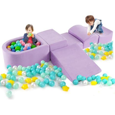 Bloques de escalada de espuma de 5 piezas con piscina de pelotas para niños