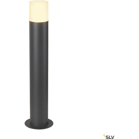 Borne extérieure ronde GRAFIT 60 gris E27 11W max IP44 - SLV - 1006181