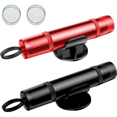 Kit de 2 pièces comprenant un marteau de sécurité à ressort et un coupe-ceinture pour voiture, ainsi qu'un brise-vitre compact pour vitres de voiture. (1/5)