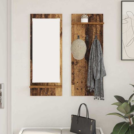 Perchero de pared con estante Madera vieja 70 x 10 x 90 cm