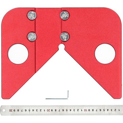 CHICIRIS 45-Grad-Winkel-Holzbearbeitungs-Schreibzentrum, Schreiner-Layoutanzeige mit abnehmbarer Stahllinie, Präzisionspositioniereinheit für Kreise und Quadrate, Ideal (1/5)