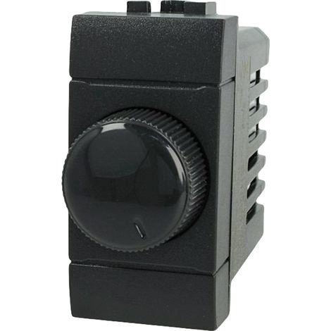 Regolatore Interruttore Dimmer A Manopola 220V Nero Compatibile con Bticino Living (1/3)