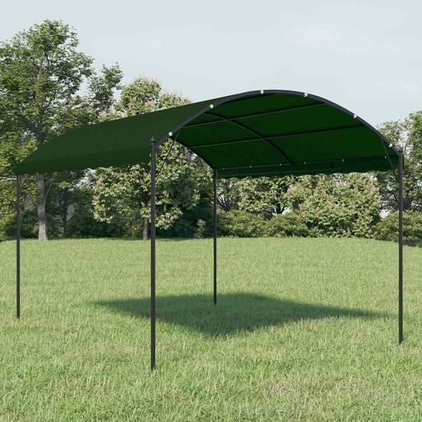 Pavillon de Jardin Gazebo Tonnelle avec Toit Réglable Acier et Polyester Vert 4 x 3 x 2,6 m - PANGIVO (1/5)