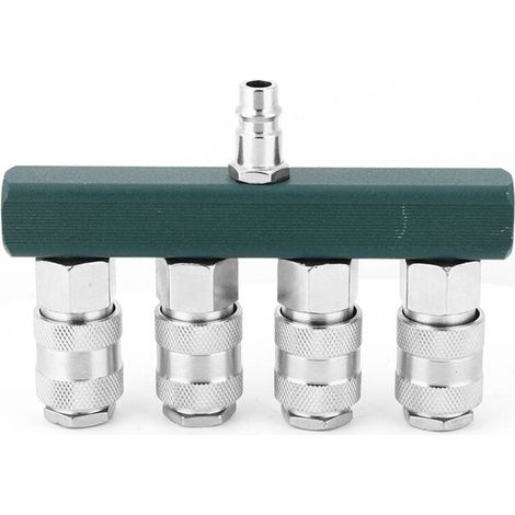 Ulisem4-Wege-Schnellkupplung, 1/4 Zoll NPT-Gewinde, hochwertige Luftschlauchkupplung, pneumatische Armaturen für eine breite Palette von Systemen und Geräten (1/4)