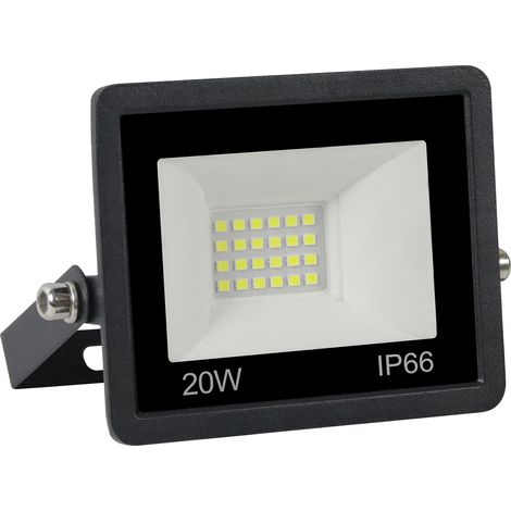 Foco de exterior con 24 LED, 20 W (C180–240 V), resistente al agua (IP66), ideal para jardines, entradas de vehículos, patios y vallas. Perfecto para terrazas, patios, etc. (1/5)