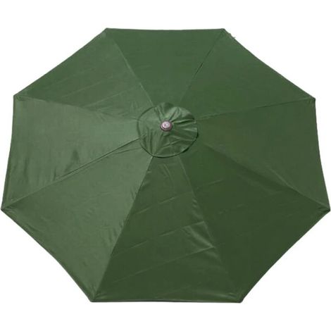 Ersatzbezug für Sonnenschirm – 8 Streben – 3 m – wasserdicht – UV-beständig – Ersatzstoff – Sonnenschirmdach – Sonnenschirm (dunkelgrün) (1/5)