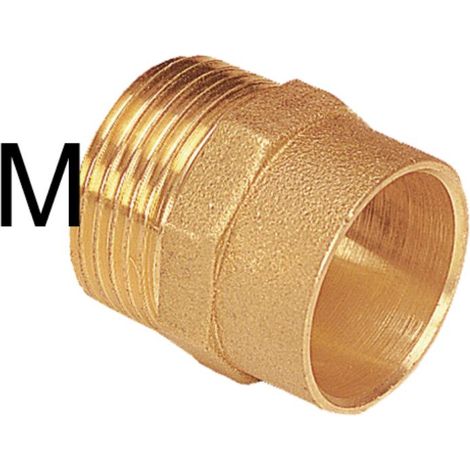 Accesorio de latón para soldar macho figura 243 15x3/8