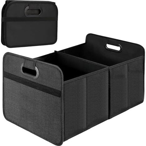 Organizador plegable para maletero de coche de 33 litros con cómodas asas y correas，Negro (1/5)