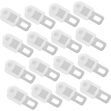 50 Stück – Robuste Schiebevorhang-Zubehörteile, DIY-Trennelemente für Vorhanggleiter, Laufrollenschienen, Trennelemente, Fensterclips, Weiß, für Zuhause (1/5)