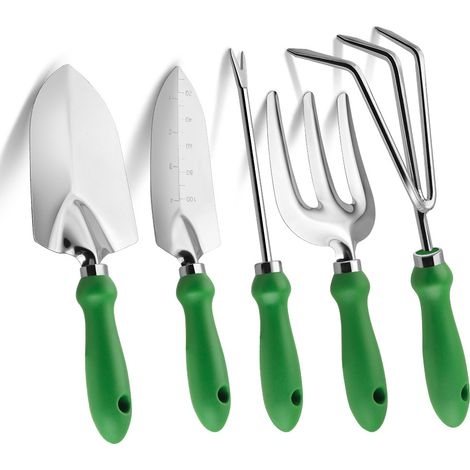 Râteau cultivateur robuste à main, résistant à la rouille, poignée ergonomique, outil parfait pour le repiquage et le bêchage des plates-bandes. (1/5)