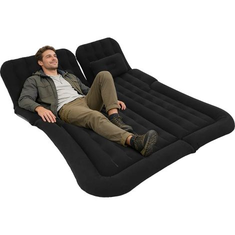 Aufblasbare Matratze, tragbar, aufblasbares Design, Schwarz (1/5)