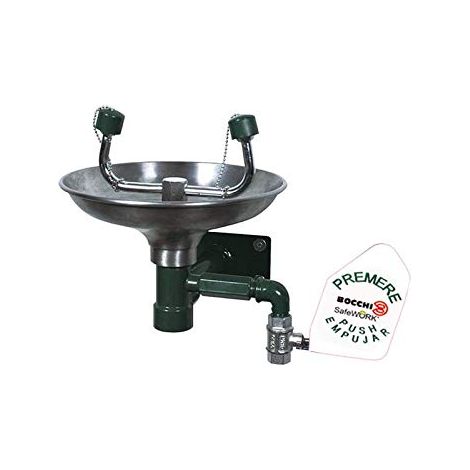 Lavabo collirio d'emergenza lavamani a muro picker acciaio nofer art. SC300SS