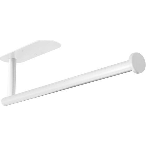 Porte-papier toilette, sans perçage, fixation murale, autocollant, convient pour cuisine et salle de bain, blanc (1/4)