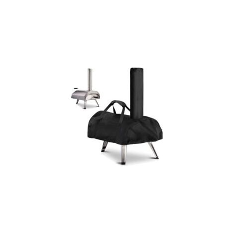 Pizzaofenabdeckung für Ooni Karu 12 – Wasserdicht – Wetterfest – Oxford-Gewebe – Für Pizzaöfen – Schwarz – 81 x 42 x 21 cm, Passend für Ooni Karu 12 – Crezuo