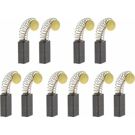Balais de Charbon Moteur Pièces de Rechange Universelles d'outil électrique pour Meuleuse d'angle Ponceuse Orbitale 5 Paires (1/5)