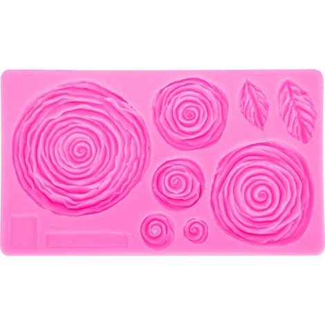 Moules à gteaux à motifs de fleurs, en Silicone, pour décoration en résine de savon au chocolat (rose) (1/5)