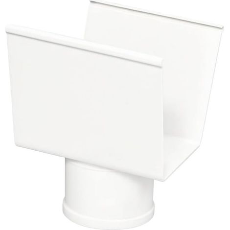 Gouttière PVC Blanche 16x19cm Résistante UV(M) (1/5)