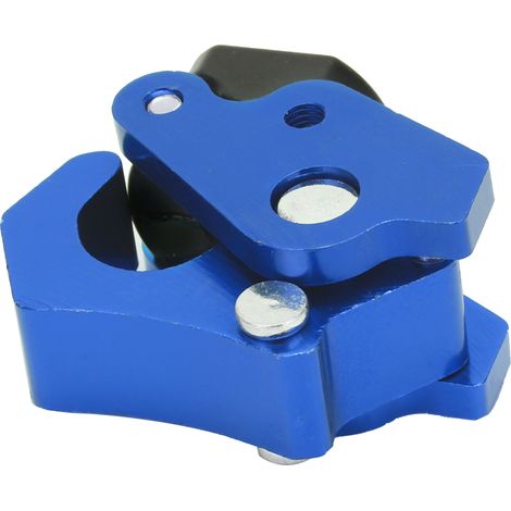 Crochet universel moto CNC alliage aluminium, support sac casque bagagerie, porte-charge bleu (1/5)