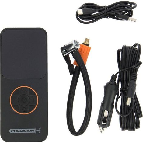 PRECISION STEEL Mini compressore d’aria portatile ricaricabile 10 bar 19 L/min USB-C arancione (1/5)