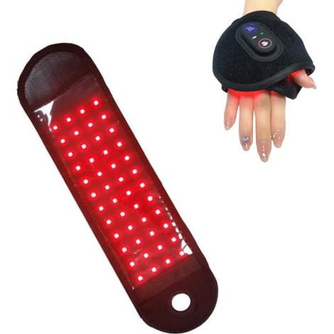 Bracelet de luminothérapie infrarouge, bandage chauffant avec 48 LED (660 nm et 850 nm), bracelet de massage thermique, 10 W (1/5)