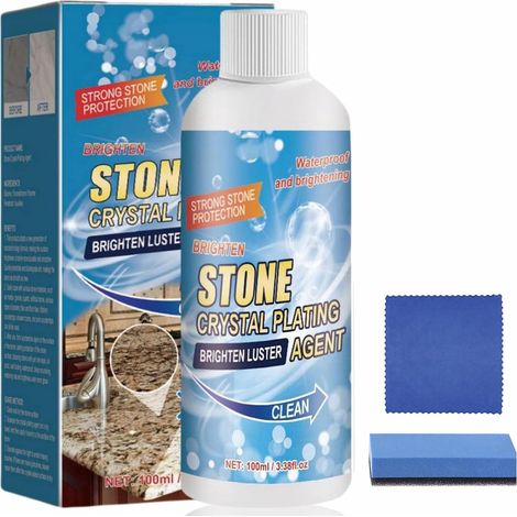 Nettoyant pour Détachant pour Pierre, Nettoyant Détachant pour Pierre, 100 ml Marble Cleaner Stain Remover, Nettoyante et Polissage pour Marbre, pour Granit, Carrelage, Plaques de Cuisson de Cuisine (1/5)