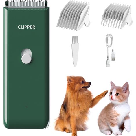 Tondeuse à poils pour animaux, tondeuse à poils pour chats et chiens, tondeuse électrique étanche et silencieuse, tête de tondeuse de rechange (1/5)
